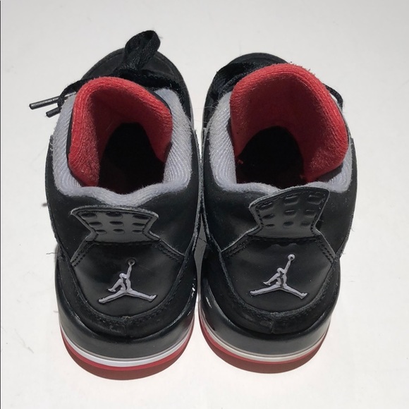 Jordan retro 4 BLK /RED size 13C rough shape - Picture 3 of 5